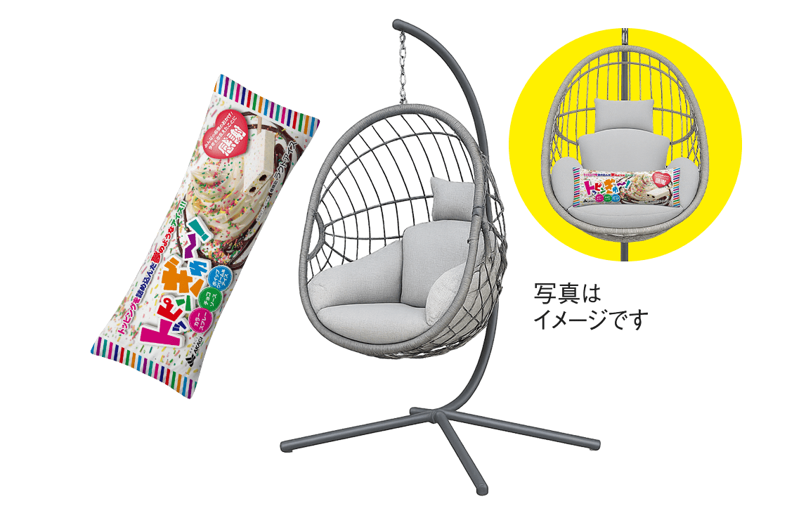 ハンキングチェア+トッピンぎゅ~!クッション:イメージ